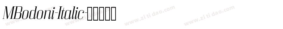 MBodoni-Italic字体转换
