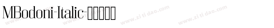 MBodoni-Italic字体转换