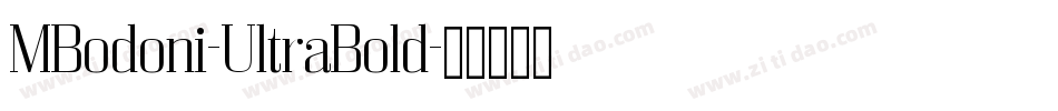 MBodoni-UltraBold字体转换
