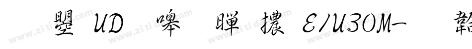文鼎UD晶熙黑體E1U30M字体转换