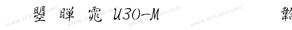 文鼎黑体U30-M生成器字体转换