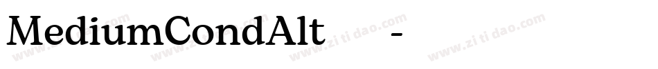 MediumCondAlt转换器字体转换