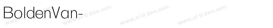 BoldenVan字体转换