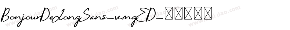 BonjourDeJongSans-vmgED字体转换