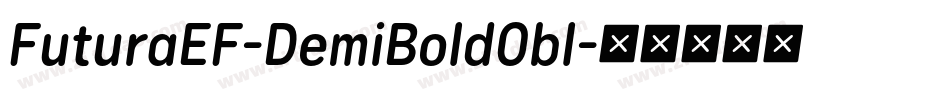 FuturaEF-DemiBoldObl字体转换
