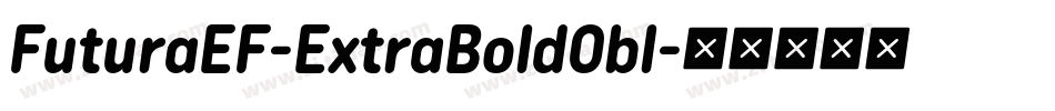 FuturaEF-ExtraBoldObl字体转换