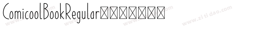 ComicoolBookRegular-字体转换