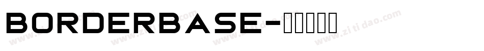 borderbase字体转换