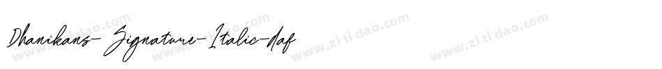 Dhanikans-Signature-Italic-dafont-2字体转换