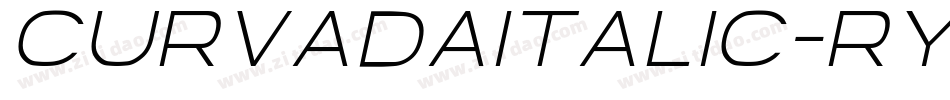 CurvadaItalic-Ryr3字体转换