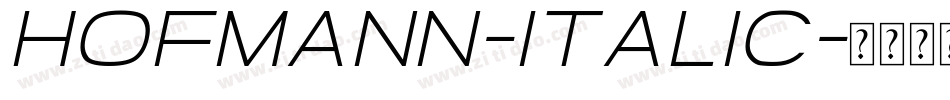 Hofmann-Italic字体转换
