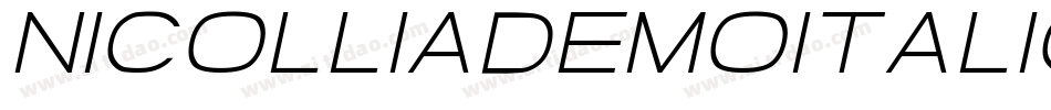 NicolliaDEMOItalic字体转换