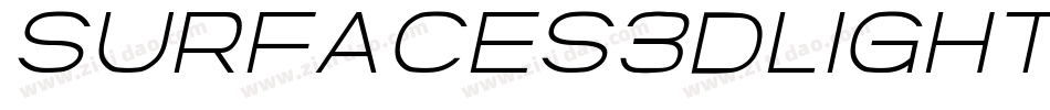 Surfaces3DLighten-Italic字体转换