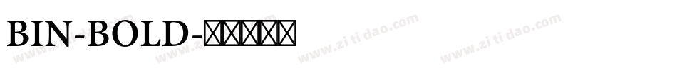 BIN-BOLD字体转换
