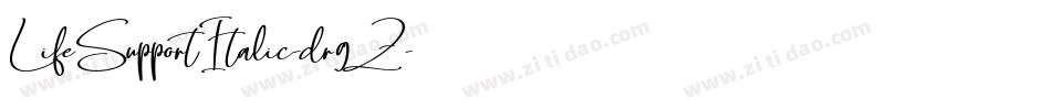 LifeSupportItalic-dr9Z字体转换