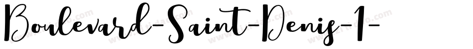 Boulevard-Saint-Denis-1字体转换