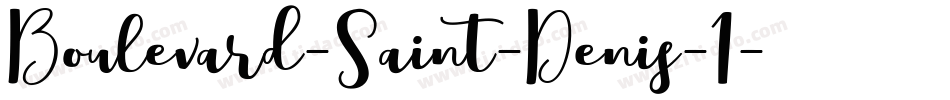 Boulevard-Saint-Denis-1字体转换