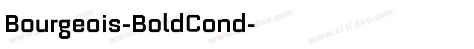 Bourgeois-BoldCond字体转换