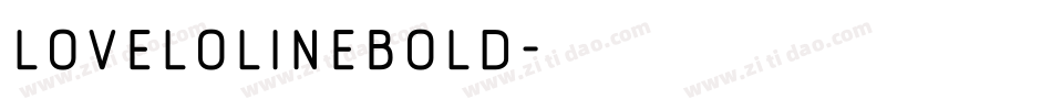 LoveloLineBold字体转换