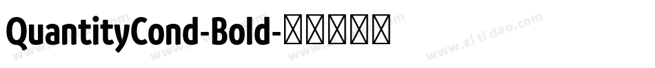 QuantityCond-Bold字体转换