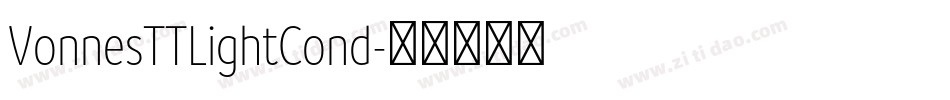 VonnesTTLightCond字体转换