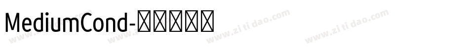 MediumCond字体转换