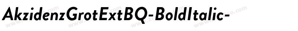 AkzidenzGrotExtBQ-BoldItalic字体转换