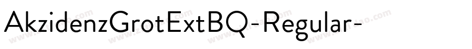 AkzidenzGrotExtBQ-Regular字体转换