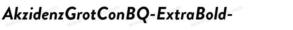 AkzidenzGrotConBQ-ExtraBold字体转换