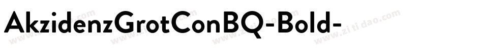 AkzidenzGrotConBQ-Bold字体转换