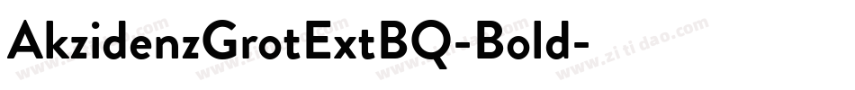 AkzidenzGrotExtBQ-Bold字体转换