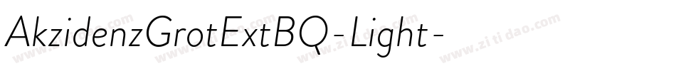 AkzidenzGrotExtBQ-Light字体转换