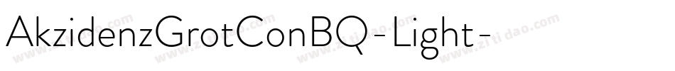AkzidenzGrotConBQ-Light字体转换