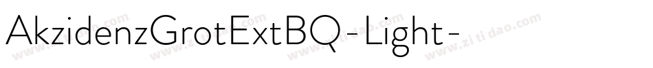 AkzidenzGrotExtBQ-Light字体转换