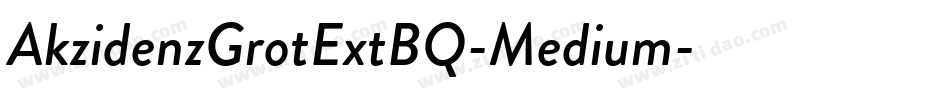 AkzidenzGrotExtBQ-Medium字体转换