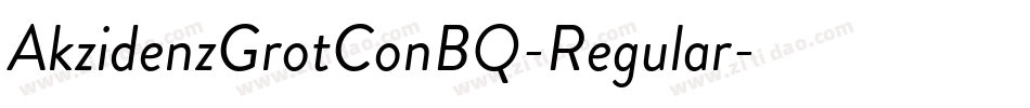 AkzidenzGrotConBQ-Regular字体转换