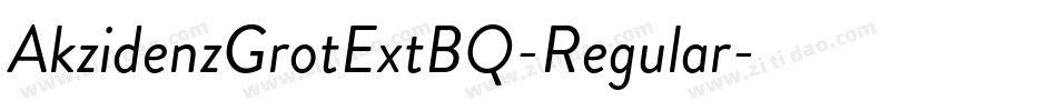 AkzidenzGrotExtBQ-Regular字体转换