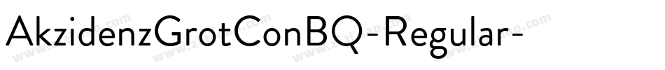 AkzidenzGrotConBQ-Regular字体转换