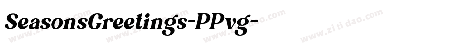 SeasonsGreetings-PPvg字体转换