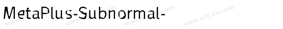 MetaPlus-Subnormal字体转换