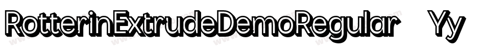RotterinExtrudeDemoRegular-6YyPA字体转换