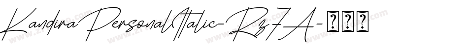 KandiraPersonalItalic-Rz7A字体转换