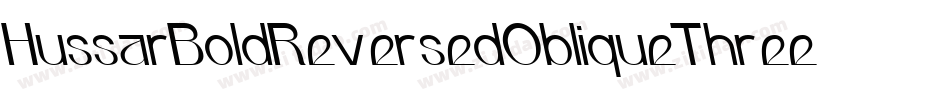 HussarBoldReversedObliqueThree-DyPx字体转换