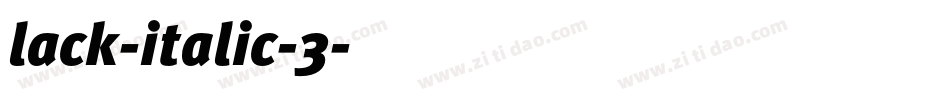 lack-italic-3字体转换
