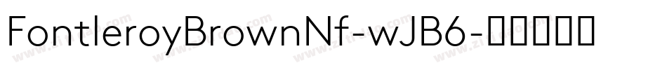 FontleroyBrownNf-wJB6字体转换