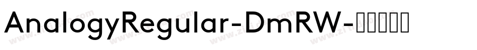 AnalogyRegular-DmRW字体转换