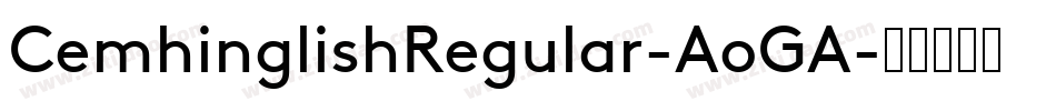 CemhinglishRegular-AoGA字体转换