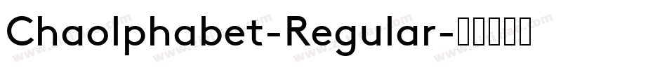 Chaolphabet-Regular字体转换