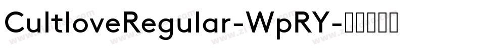 CultloveRegular-WpRY字体转换