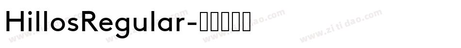 HillosRegular字体转换